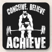 Konzeption, Glauben, Erzielen - Motivierend Umsetz Getränkeuntersetzer (Vorderseite)