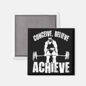 Konzeption, Glauben, Erzielen - Motivierend Umsetz Magnet (Vorderseite/Rückseite)