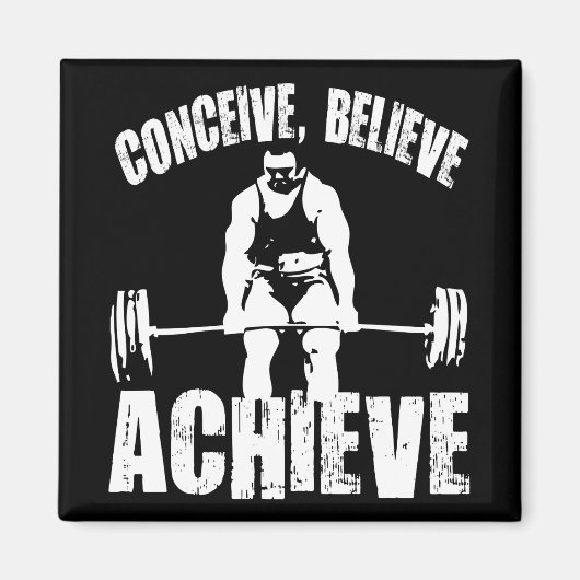 Konzeption, Glauben, Erzielen - Motivierend Umsetz Magnet (Vorne)