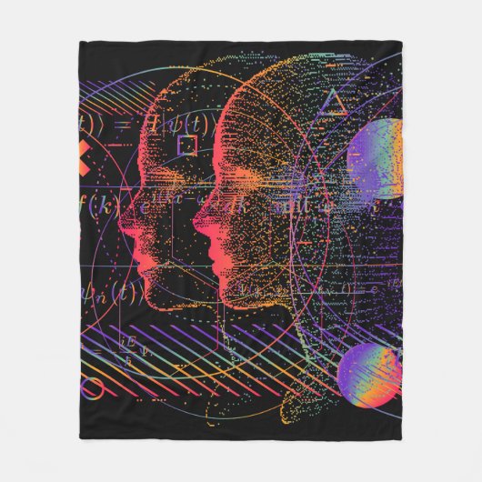 Konzeption künstlicher Intelligenz und virtueller  Fleecedecke (Vorderseite)