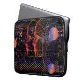 Konzeption künstlicher Intelligenz und virtueller  Laptopschutzhülle (Vorderseite Links)