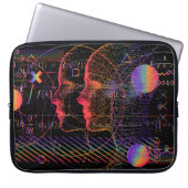 Konzeption künstlicher Intelligenz und virtueller Laptopschutzhülle (Vorderseite)