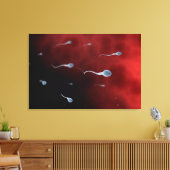 Konzeptionelles Bild von Spermien im Inneren des F Leinwanddruck (Insitu (Wohnzimmer))
