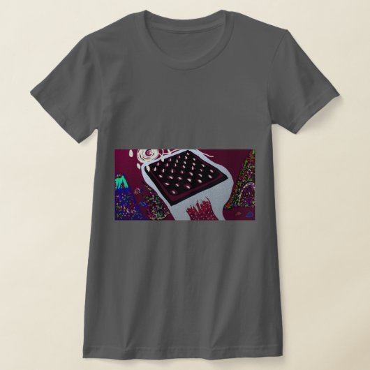 Konzeptuelle abstrakte Schachbrettlandschaft T-Shirt (Ablage )