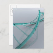 Konzeptuelles Bild der DNA 3 Postkarte (Vorne/Hinten)