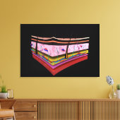 Konzeptuelles Bild der Ebenen der menschlichen Hau Leinwanddruck (Insitu (Wohnzimmer))