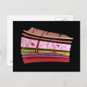 Konzeptuelles Bild der Ebenen der menschlichen Hau Postkarte (Vorne/Hinten)