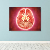 Konzeptuelles Bild der SchädelNerven im Gehirn Leinwanddruck (Insitu (Holzboden))