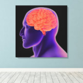 Konzeptuelles Bild des menschlichen Gehirns 1 Leinwanddruck (Insitu (Holzboden))