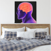 Konzeptuelles Bild des menschlichen Gehirns 1 Leinwanddruck (Insitu (Schlafzimmer))