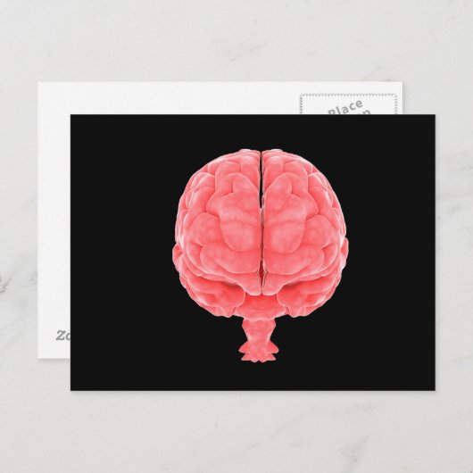 Konzeptuelles Bild des menschlichen Gehirns 3 Postkarte (Vorne/Hinten)
