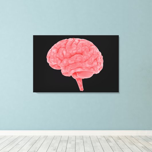 Konzeptuelles Bild des menschlichen Gehirns 4 Leinwanddruck (Insitu (Holzboden))