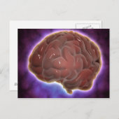Konzeptuelles Bild des menschlichen Gehirns 6 Postkarte (Vorne/Hinten)