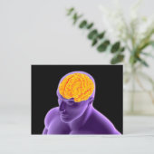 Konzeptuelles Bild des menschlichen Gehirns 8 Postkarte (Stehend Vorderseite)