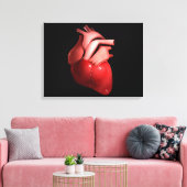 Konzeptuelles Bild des menschlichen Herzens 1 Leinwanddruck (Insitu (Wohnzimmer))