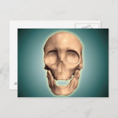 Konzeptuelles Bild des menschlichen Schädels, Vord Postkarte (Vorne/Hinten)