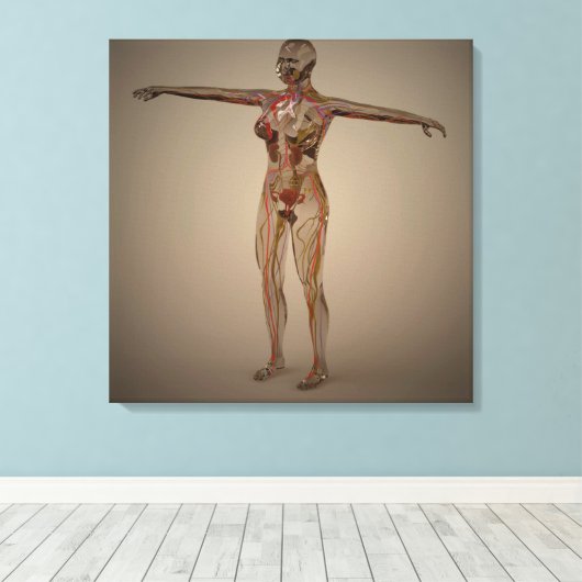 Konzeptuelles Bild des Nervensystems 2 Leinwanddruck (Insitu (Holzboden))