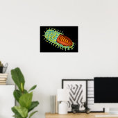 Konzeptuelles Bild des Tollwutvirus 3 Poster (Heimbüro)
