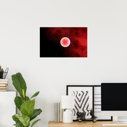 Konzeptuelles Bild einer gemeinsamen Befruchtung Poster (Heimbüro)