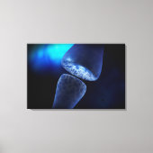 Konzeptuelles Bild einer Neuronsynapse im Inneren Leinwanddruck (Vorderseite)