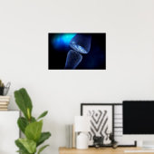 Konzeptuelles Bild einer Neuronsynapse im Inneren Poster (Heimbüro)