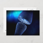 Konzeptuelles Bild einer Neuronsynapse im Inneren Postkarte (Vorne/Hinten)