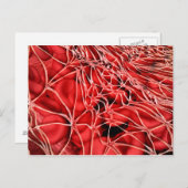 Konzeptuelles Bild roter Blutkörperchen mit Fibrin Postkarte (Vorne/Hinten)