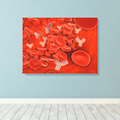 Konzeptuelles Bild von Chromosomen im Blut Leinwanddruck (Insitu (Holzboden))