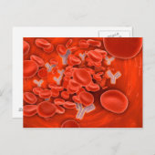 Konzeptuelles Bild von Chromosomen im Blut Postkarte (Vorne/Hinten)