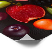 Konzeptuelles Bild von Gehirn und Obst Poster (Ecke)