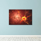 Konzeptuelles Bild von Neuron 1 Leinwanddruck (Insitu (Holzboden))