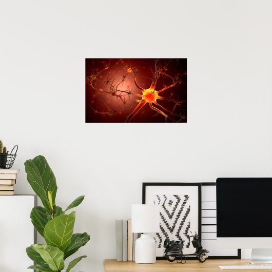 Konzeptuelles Bild von Neuron 1 Poster (Heimbüro)