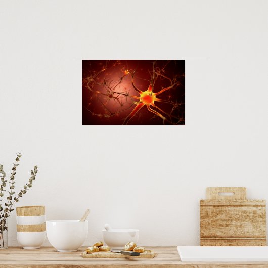 Konzeptuelles Bild von Neuron 1 Poster (Küche)