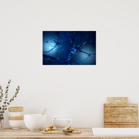 Konzeptuelles Bild von Neuron 2 Poster (Küche)