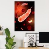 Konzeptuelles Bild von Vibrio Cholerae 2 Poster (Heimbüro)
