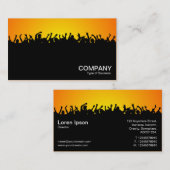 Konzert 02 - Schwarz mit Gelb und Orange Visitenkarte (Vorne/Hinten)