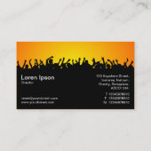 Konzert 02 - Schwarz mit Gelb und Orange Visitenkarte (Rückseite)