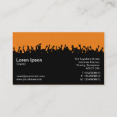 Konzert 02 - Schwarz und Orange Visitenkarte (Rückseite)