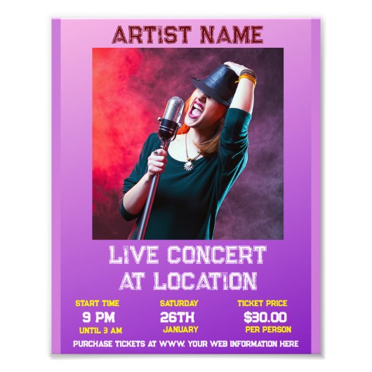 Konzert 8 x 10 Foto Erweiterung (Vorne)