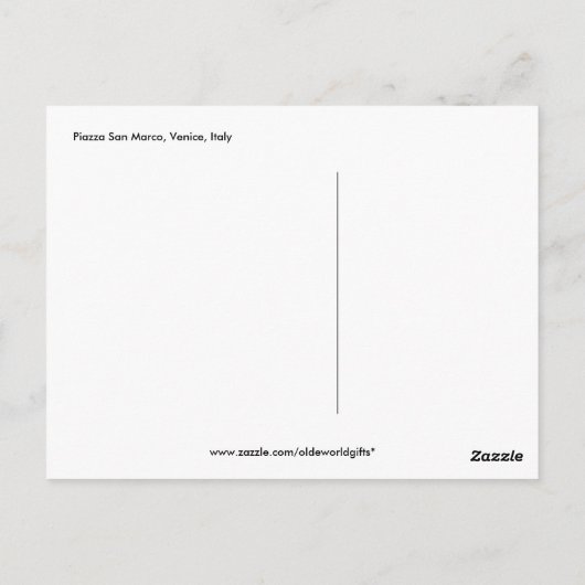 Konzert am Markusplatz II, Venedig, Italien Postkarte (Rückseite)
