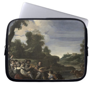 Konzert Champetre, 1617 (Öl auf Platte) Laptopschutzhülle