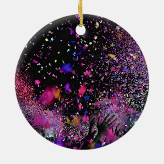 Konzert Confetti Keramik Ornament (Hinten)