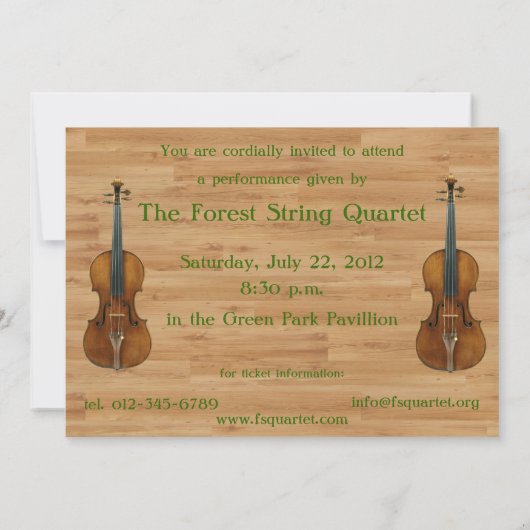 Konzert-Einladung Einladung (Rückseite)