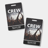 Konzert Event Access Pass Personalisierte Crew Abz Ausweis (Vorder- & Rückseite)