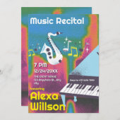 Konzert für Grunge Jazz-Musik Einladung (Vorne/Hinten)