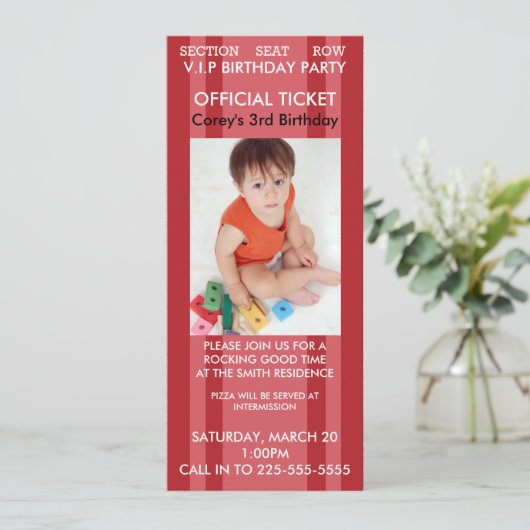 Konzert-Geburtstag Einladung (Stehend Vorderseite)