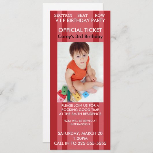 Konzert-Geburtstag Einladung (Vorne/Hinten)