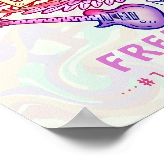 Konzert im Ruhestand Willkommen Neon Retro 70er Poster (Ecke)