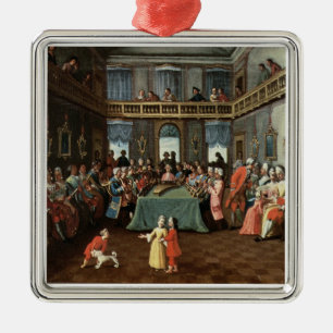 Konzert in einem privaten Haus Silbernes Ornament