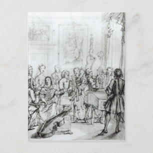 Konzert in Montague House, 1736 Postkarte